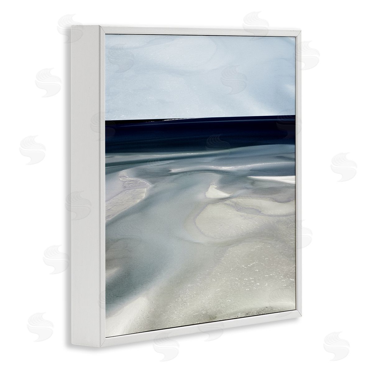 Danita Delimont Abstract Shallow Beach Tide Water Movement Soft Blues White Framed Glicee Wall Art Print