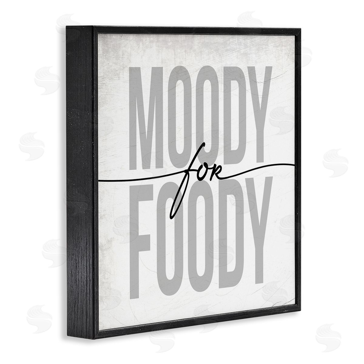 Stupell Studio Moody for Foody Phrase Minimal Kitchen Text Black Framed Glicee Wall Art Print