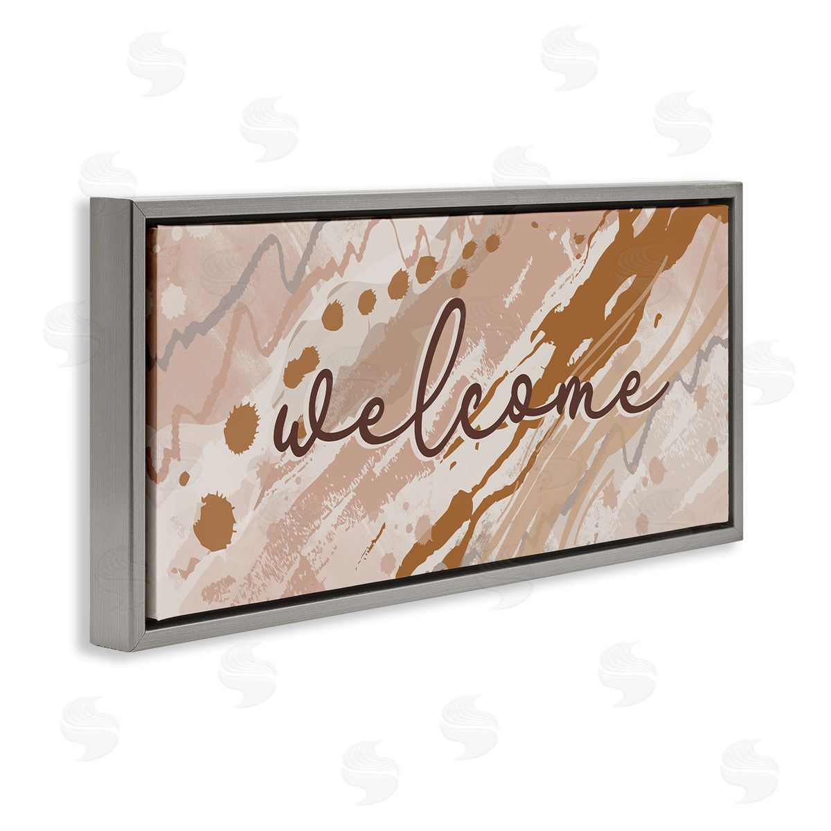 Jennifer Ellory Welcome Greeting Sign Abstract Geode Pattern Warm Tones