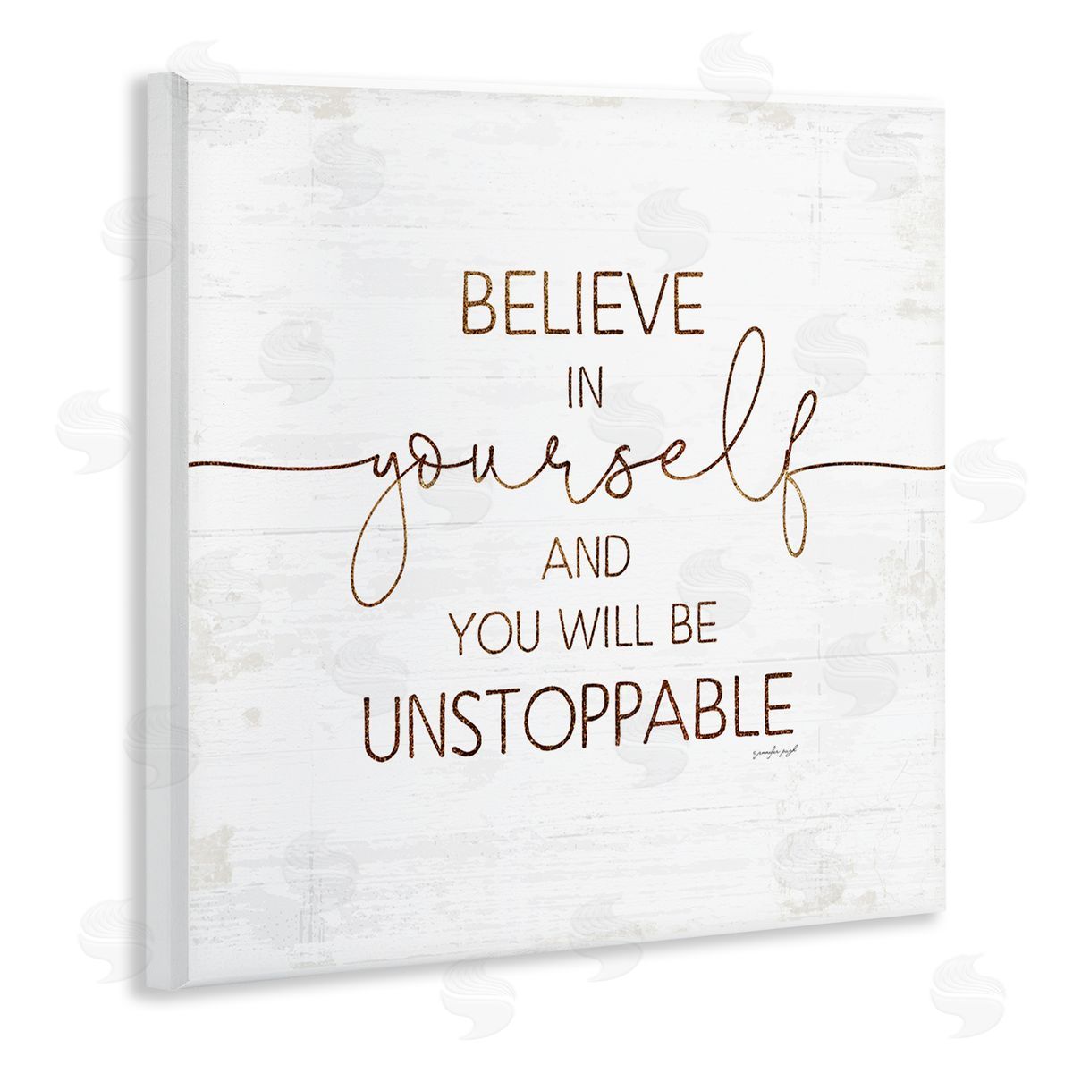 Believe In Yourself Be Unstoppable Wood Plaque Wall Art, Home Decor by Jennifer Pugh