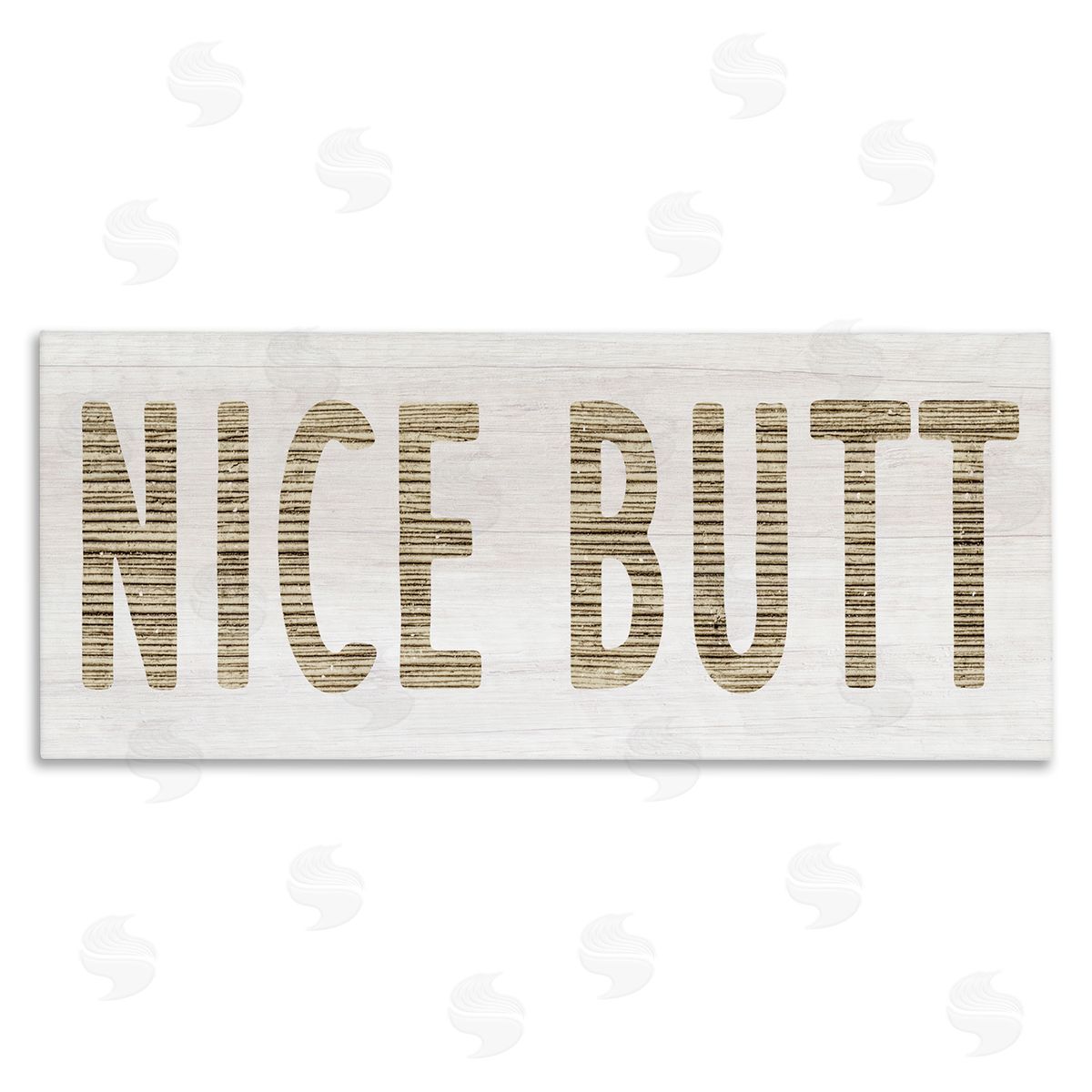 Stupell Studio Rustic Nice Butt Phrase Country Grain Pattern Typography