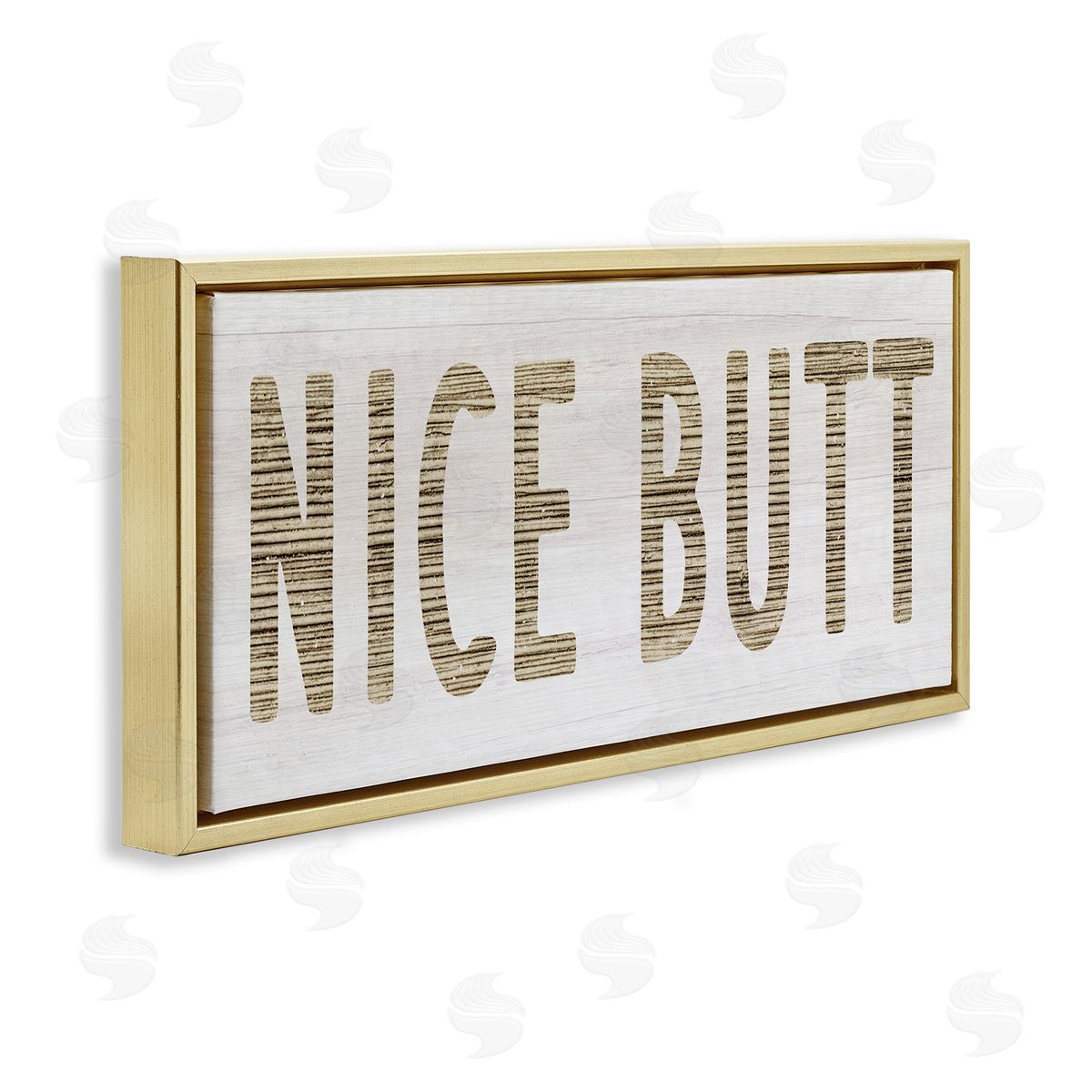 Stupell Studio Rustic Nice Butt Phrase Country Grain Pattern Typography