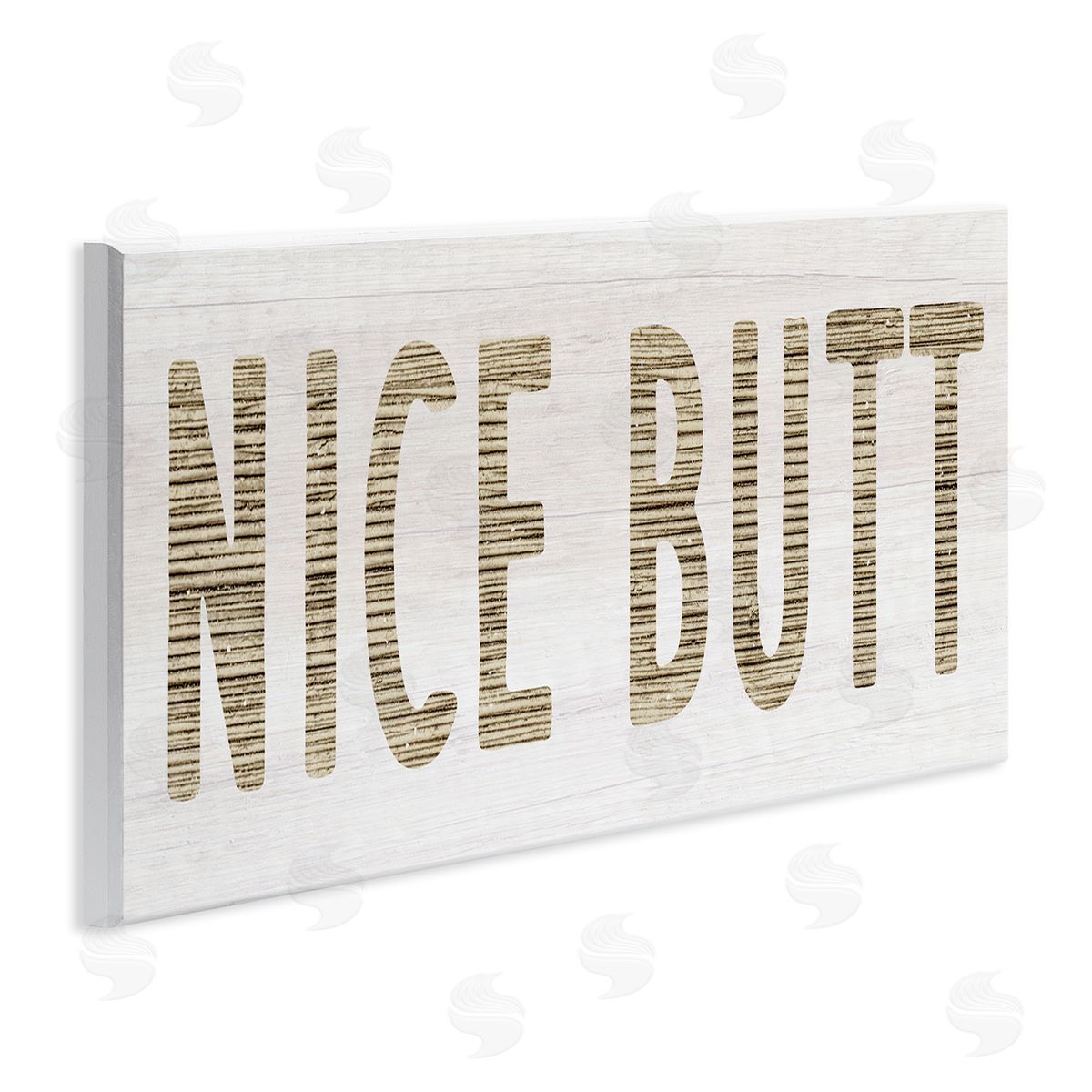 Stupell Studio Rustic Nice Butt Phrase Country Grain Pattern Typography