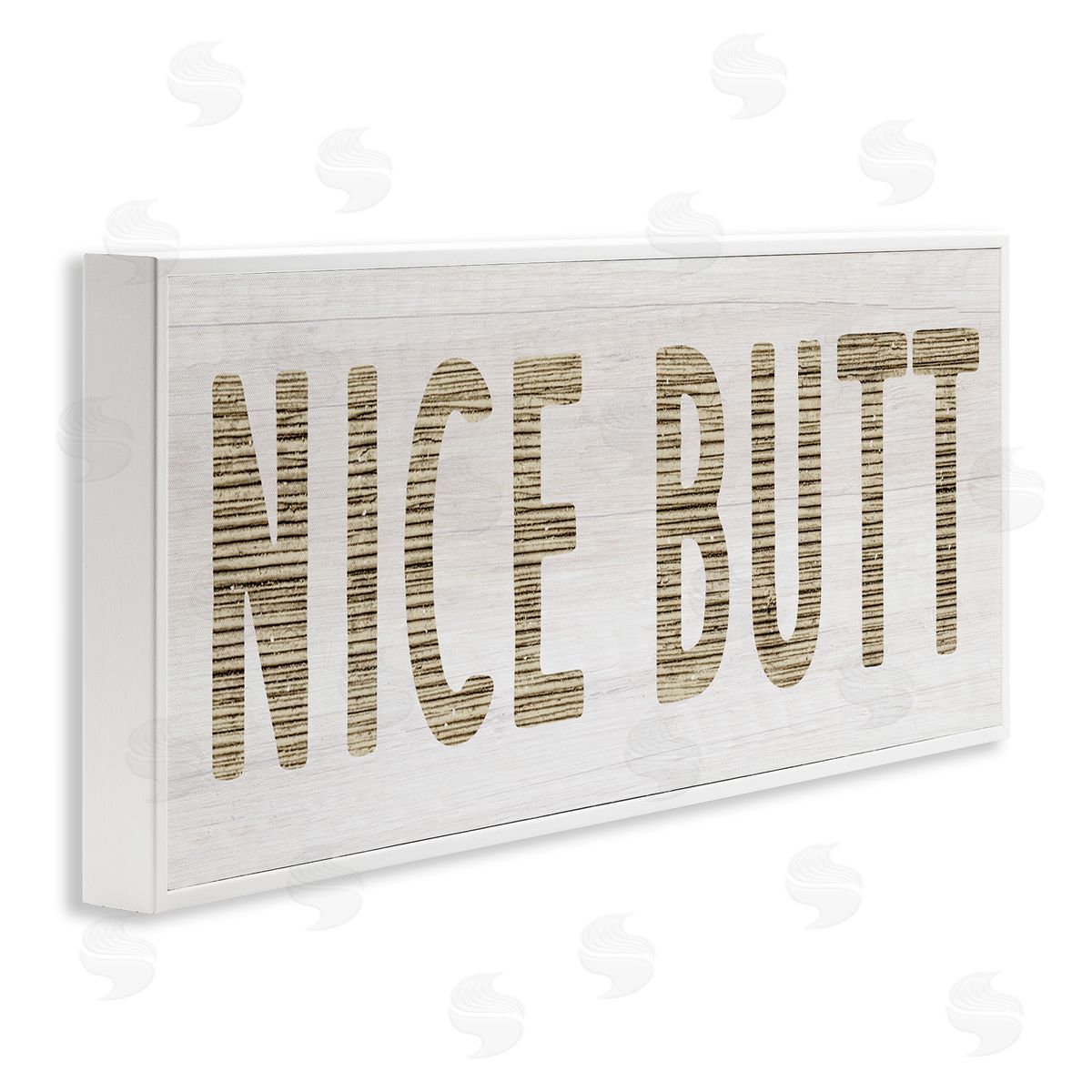 Stupell Studio Rustic Nice Butt Phrase Country Grain Pattern Typography