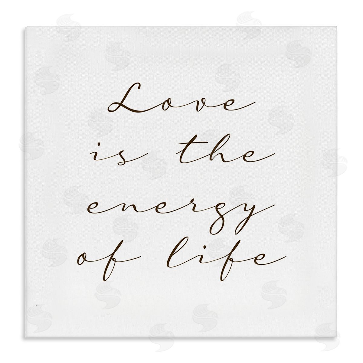 Birch & Ink Love Is Energy of Life Phrase Motivational Romantic Stretched Canvas Wall Art Print