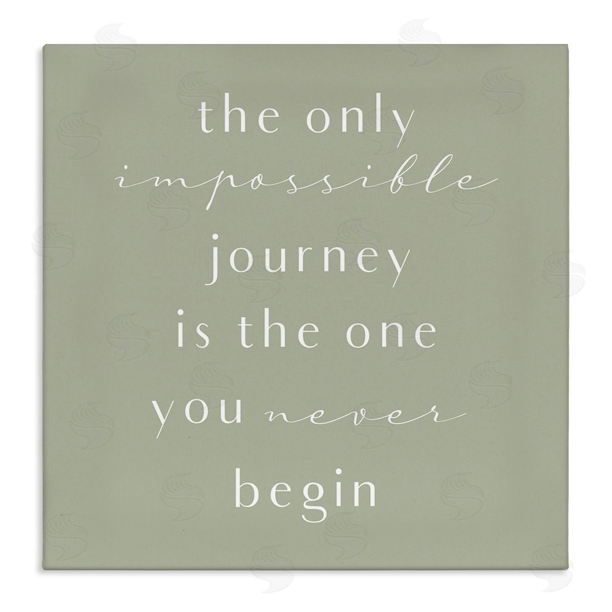 Birch & Ink Impossible Journey Is One You Never Begin Phrase Stretched Canvas Wall Art Print