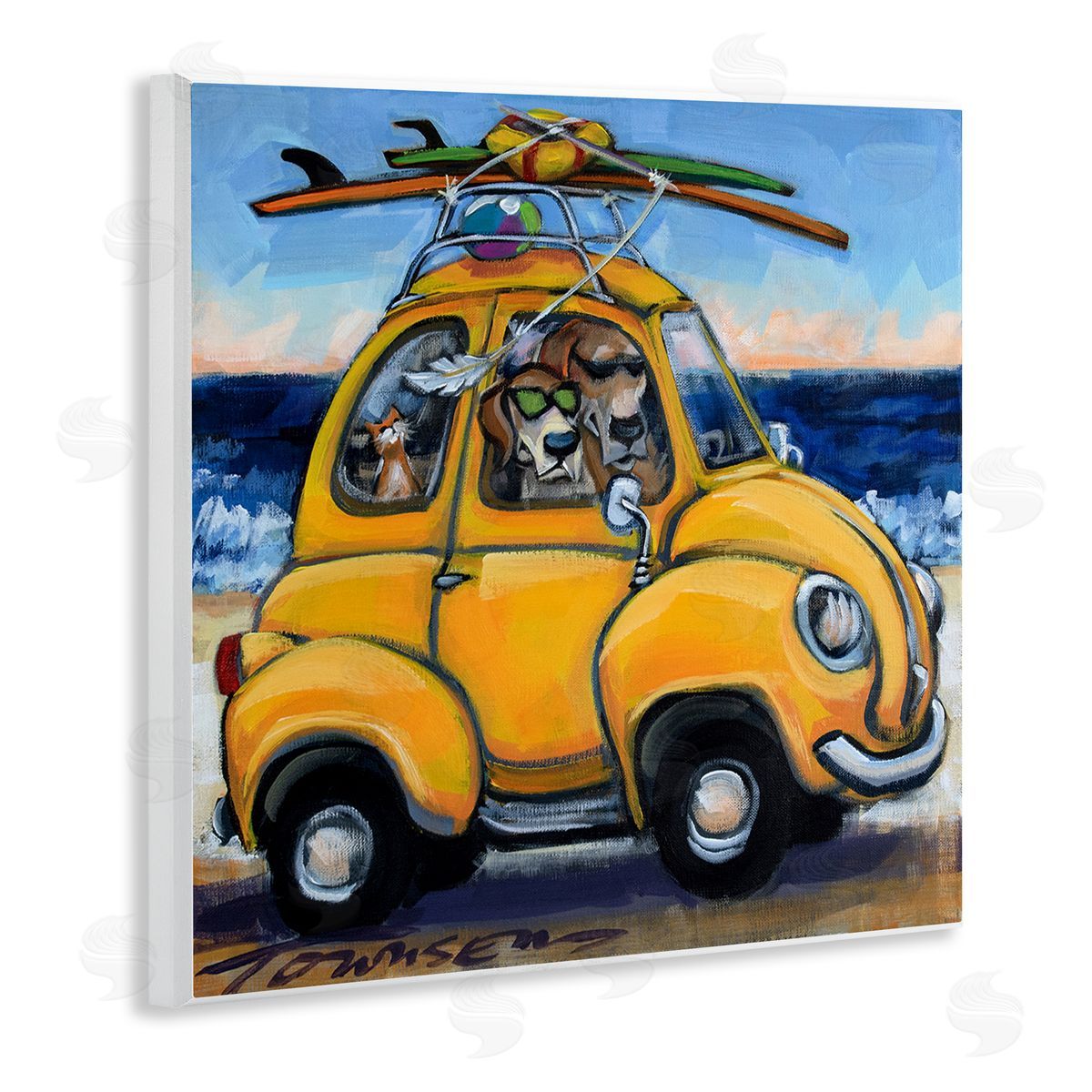 Groovy Pet Beach Buggy Wood Plaque Wall Art, Home Decor by CR Townsend