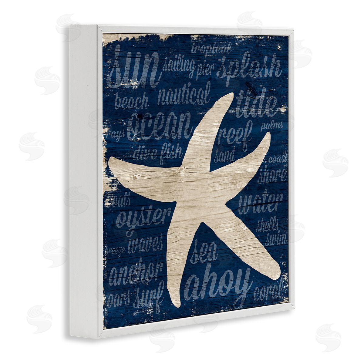Gina Ritter Rustic Beach Starfish Aquatic Animal Fun Nautical Phrases White Framed Glicee Wall Art Print