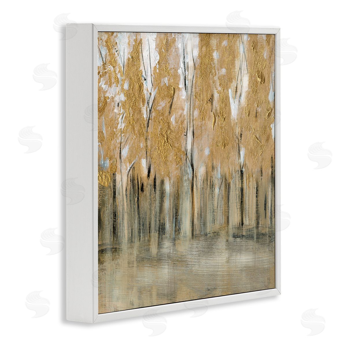 Susan Jill Rising Tree Forest Abstract Nature Landscape Brown Grey White Framed Glicee Wall Art Print