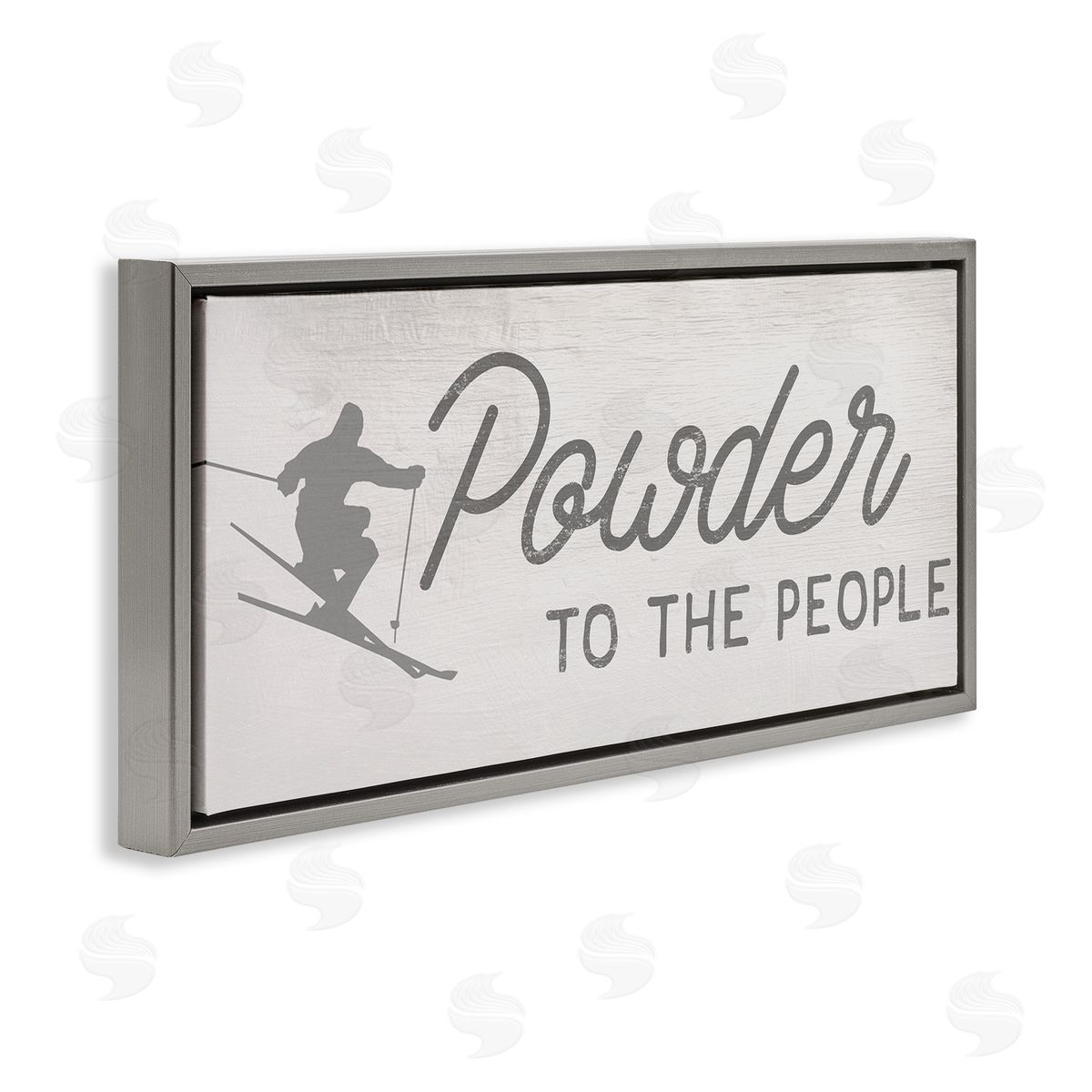 Stupell Studio Powd_sideer to the People Phrase Ski Sport Pun