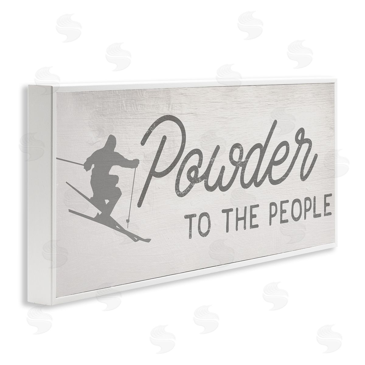 Stupell Studio Powd_sideer to the People Phrase Ski Sport Pun