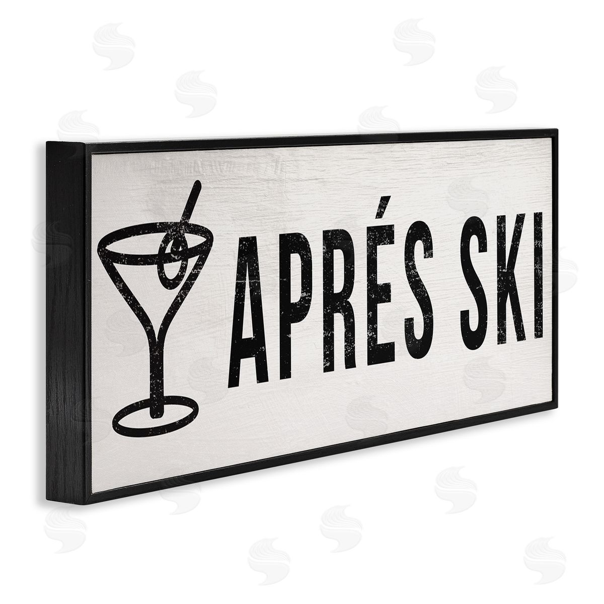 Stupell Studio Apr�s Ski Phrase Martini Glass with Olive