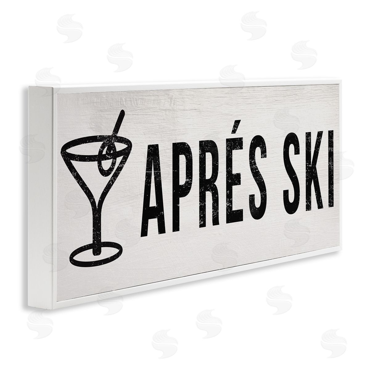 Stupell Studio Apr�s Ski Phrase Martini Glass with Olive