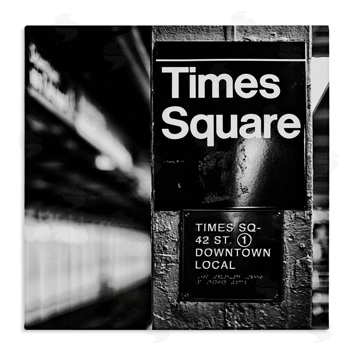Susan Bryant Time Square Subway New York City Urban Photography Stretched Canvas Wall Art Print