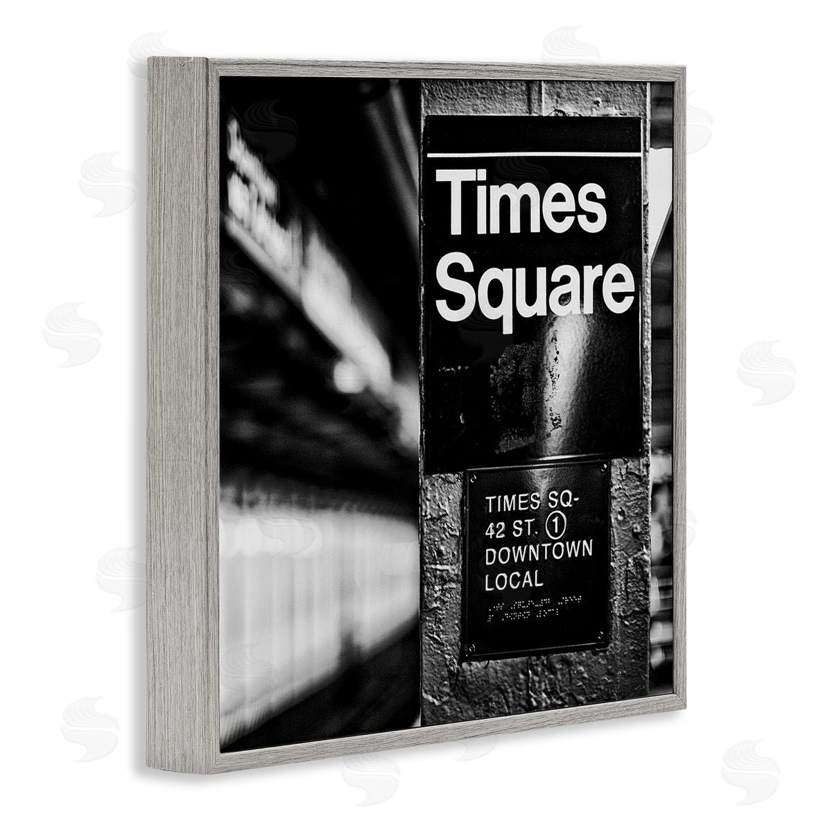 Susan Bryant Time Square Subway New York City Urban Photography Gray Framed Glicee Wall Art Print