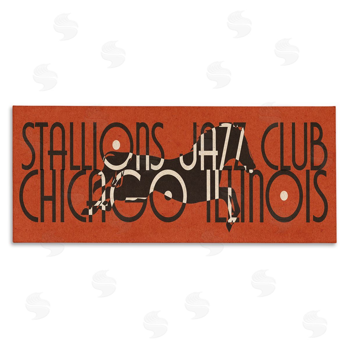 Stupell Studio Stallions Jazz Club Vintage Race Horse Chicago Illinois