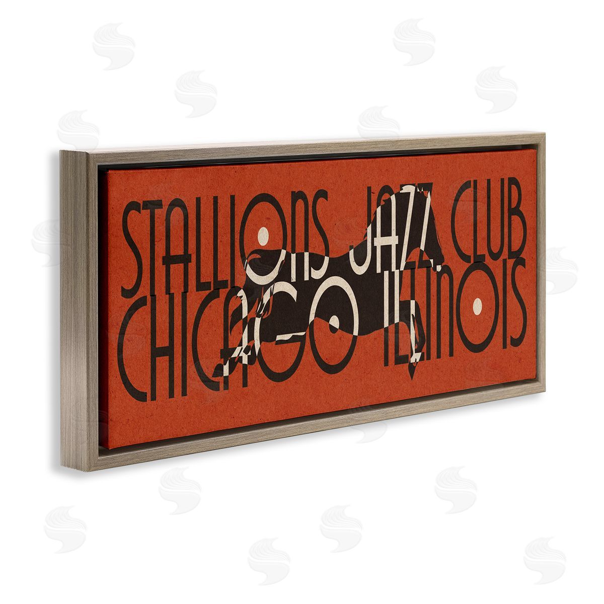 Stupell Studio Stallions Jazz Club Vintage Race Horse Chicago Illinois