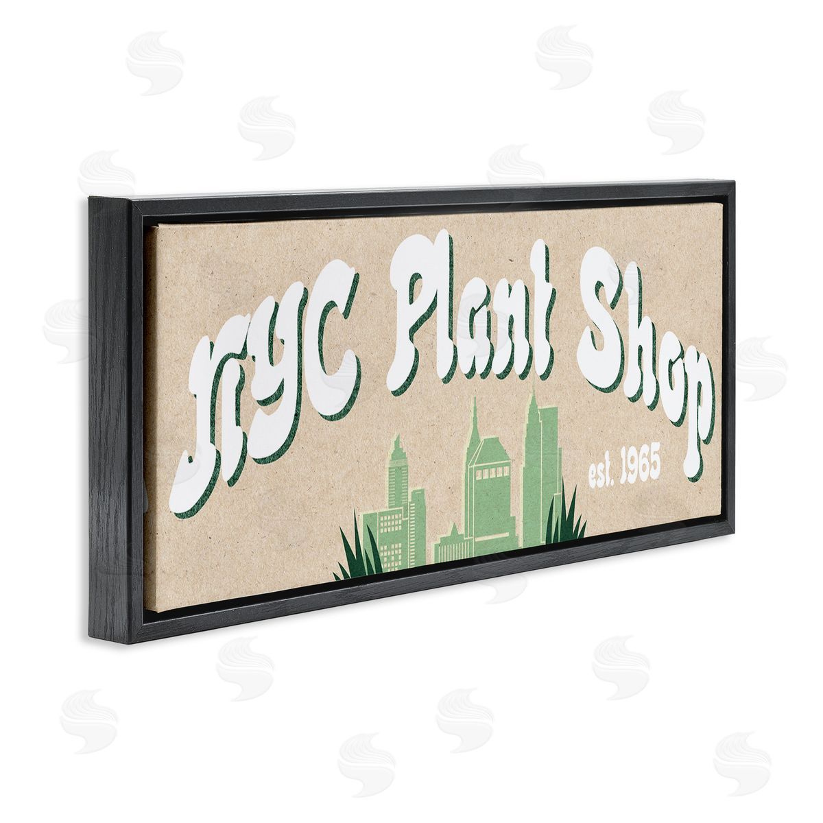 Stupell Studio NYC Plant Shop Green Grass Skyline Est. 1965