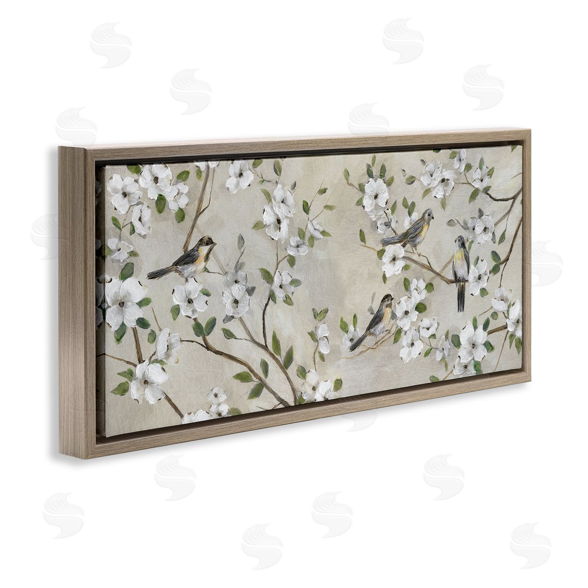 Nan Country Birds Soft White Floral Blossom Tree Branches
