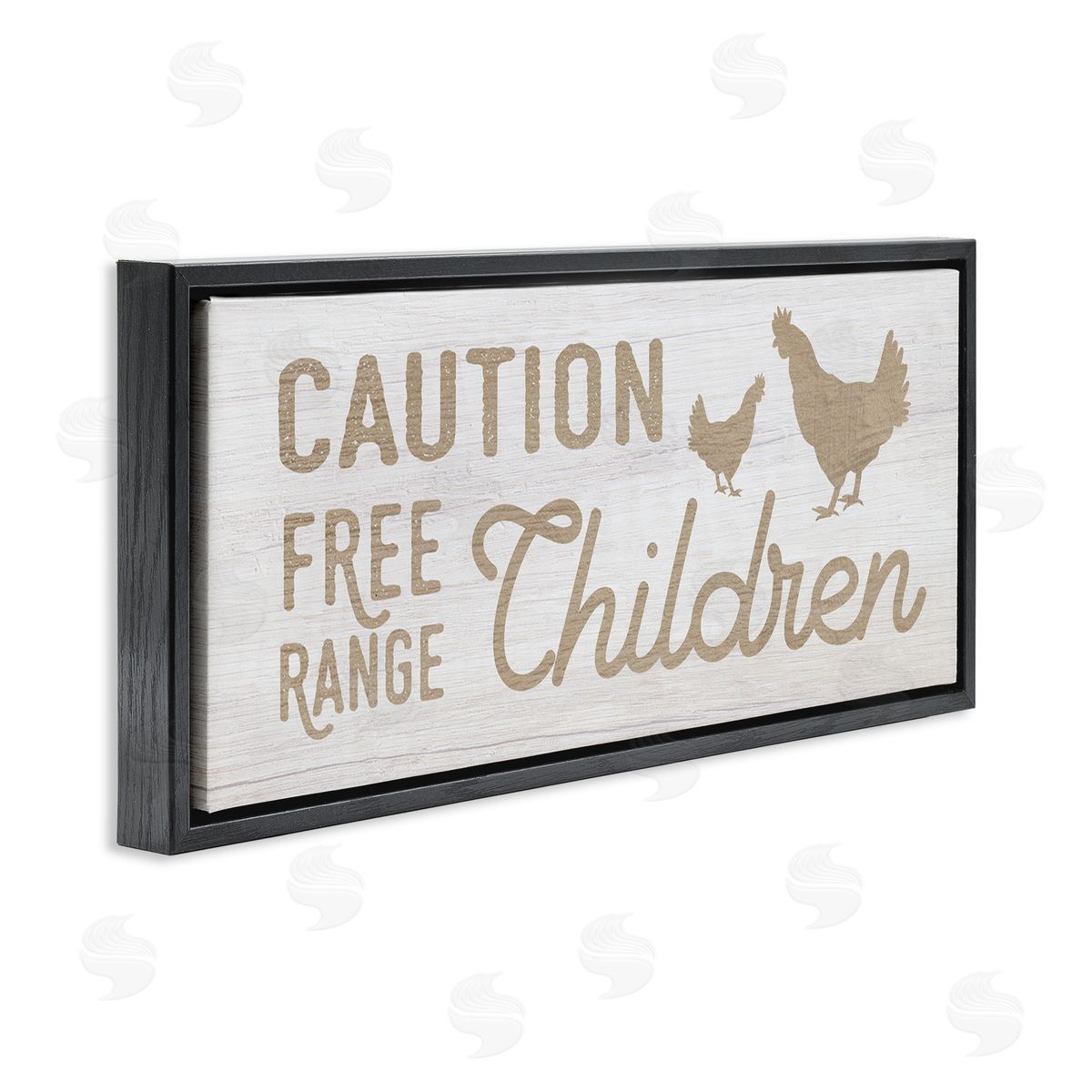 Stupell Studio Caution fr_sideee Range Children Sign Funny Farm Chickens