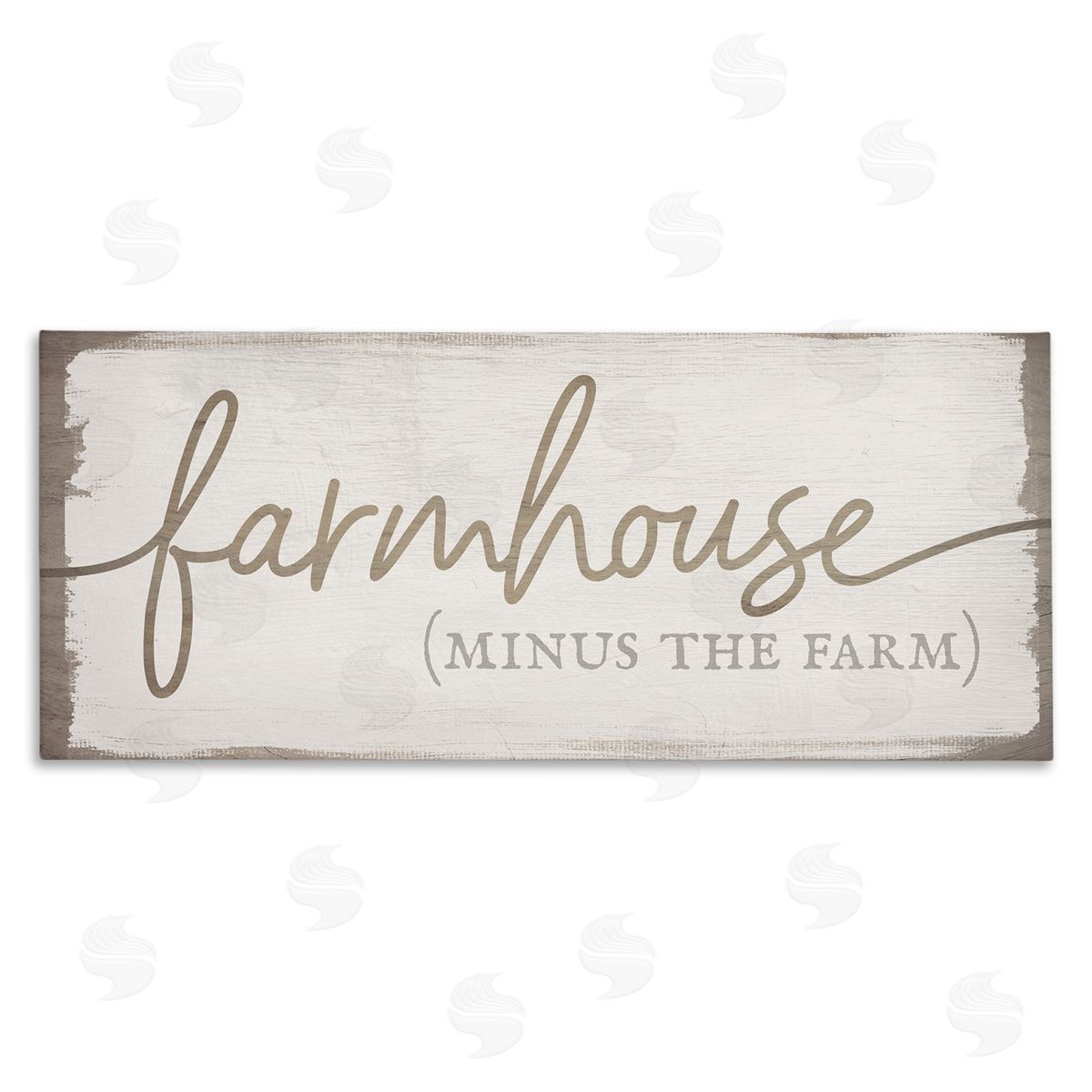 Stupell Studio Farmhouse Minus the Farm Sign Rustic Country Text