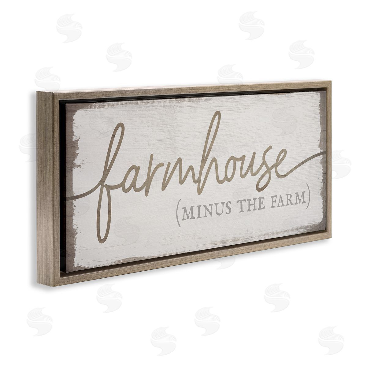 Stupell Studio Farmhouse Minus the Farm Sign Rustic Country Text