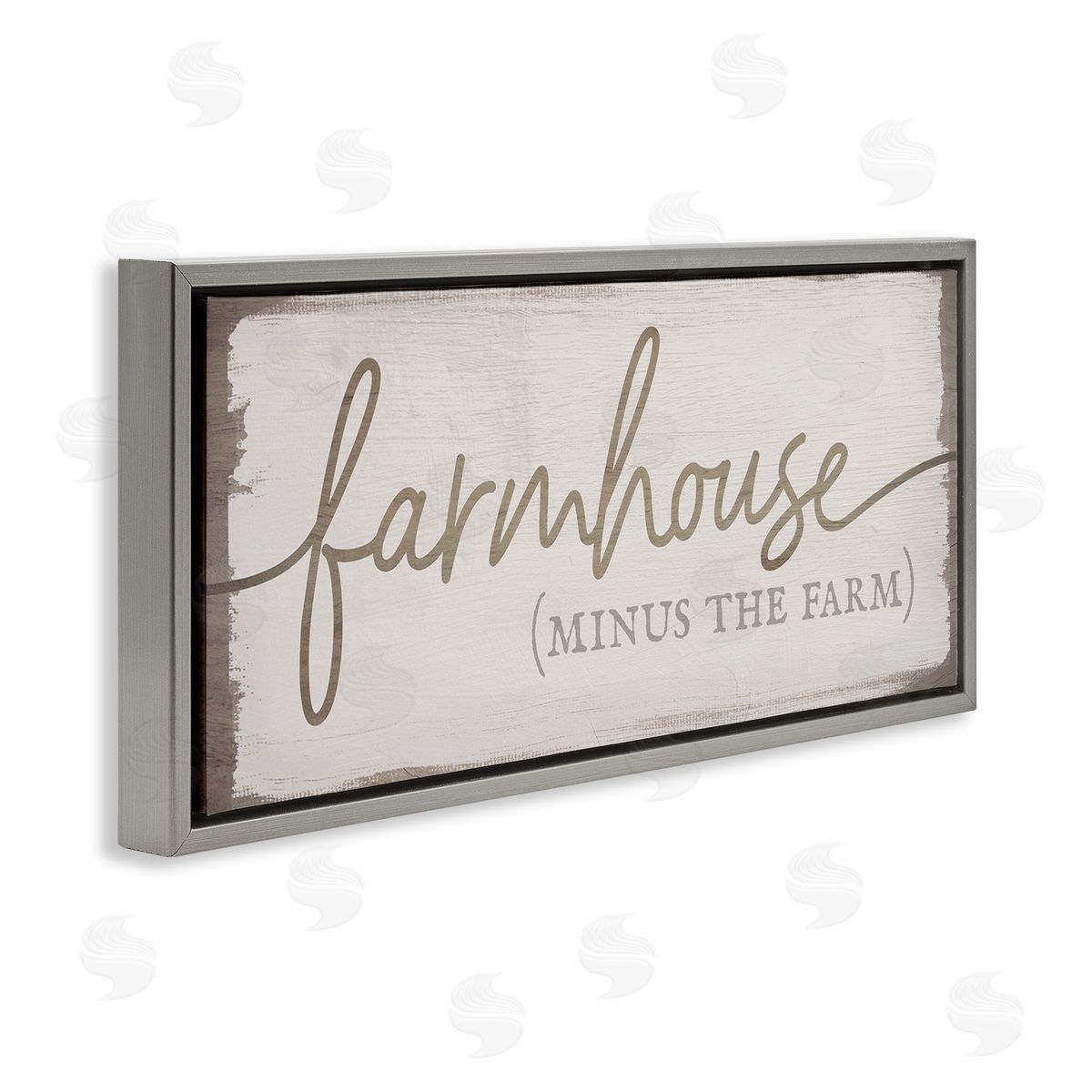 Stupell Studio Farmhouse Minus the Farm Sign Rustic Country Text