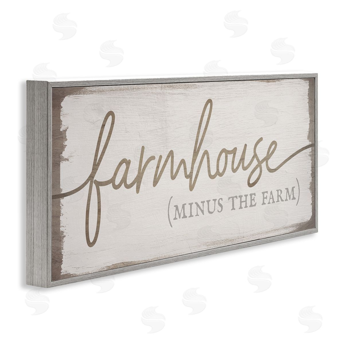 Stupell Studio Farmhouse Minus the Farm Sign Rustic Country Text