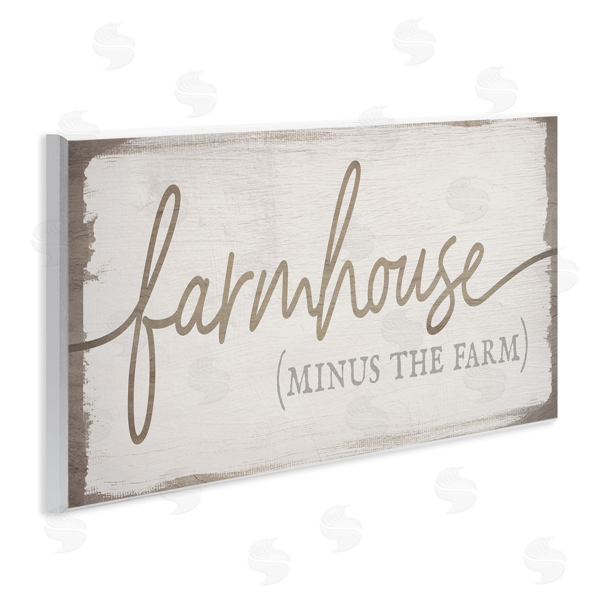 Stupell Studio Farmhouse Minus the Farm Sign Rustic Country Text