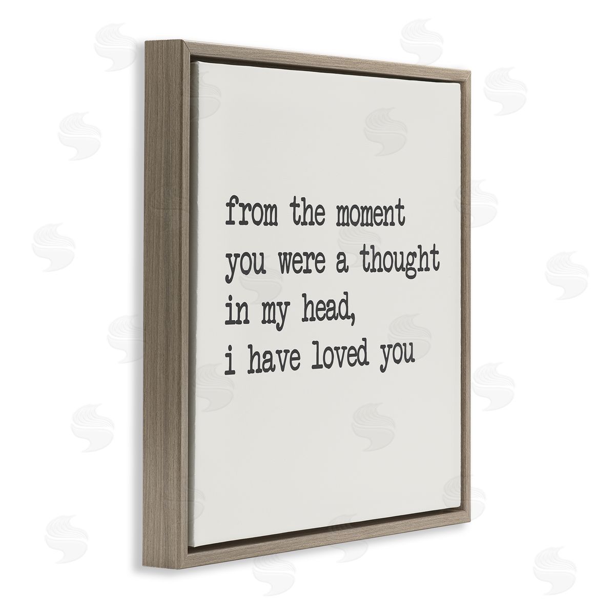SD Graphics Studio A Thought In My Head Love Motivational Phrase Brown Floating Frame Canvas Wall Art Print
