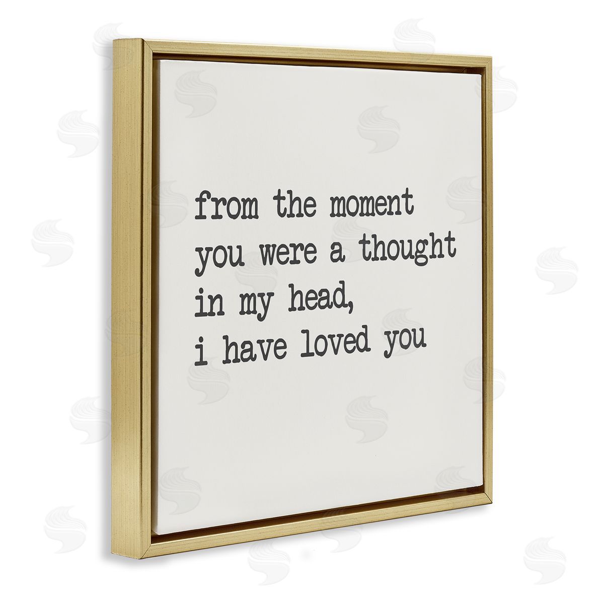 SD Graphics Studio A Thought In My Head Love Motivational Phrase Gold Floating Frame Canvas Wall Art Print
