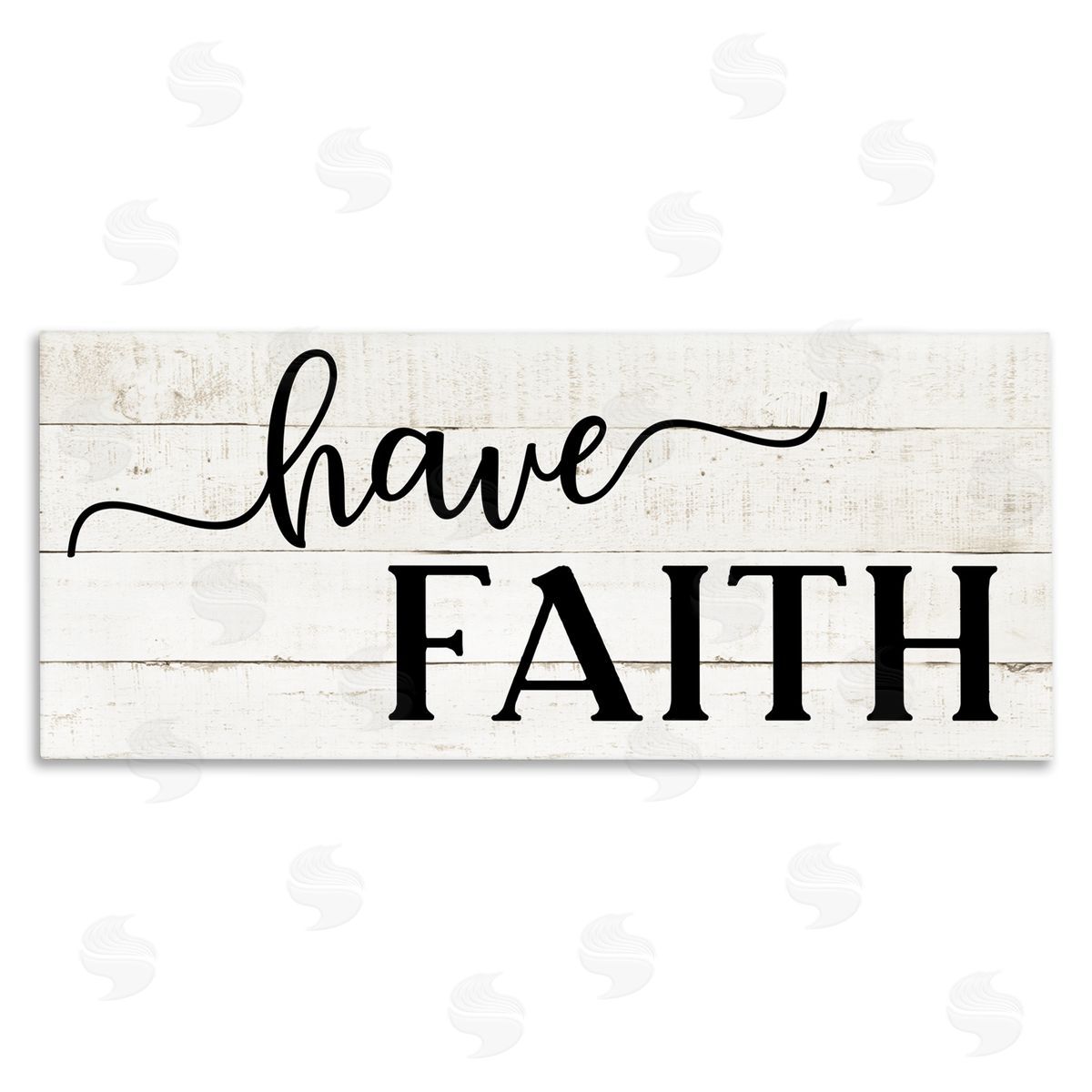 CAD Designs Have Faith Phrase Farmhouse Plank Pattern Minimal Text