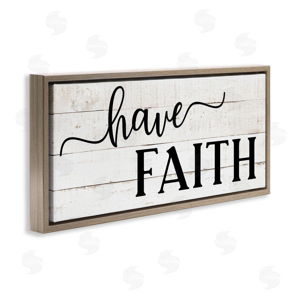 CAD Designs Have Faith Phrase Farmhouse Plank Pattern Minimal Text