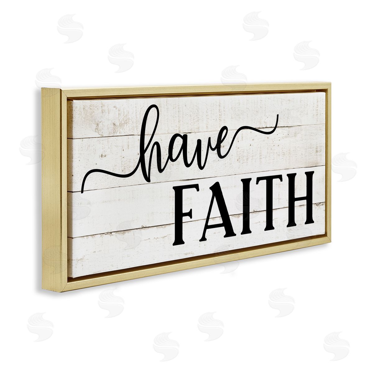 CAD Designs Have Faith Phrase Farmhouse Plank Pattern Minimal Text