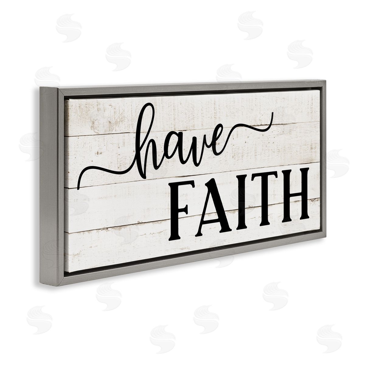 CAD Designs Have Faith Phrase Farmhouse Plank Pattern Minimal Text