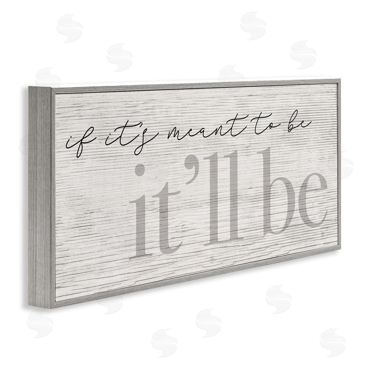 Stupell Studio Meant to Be It'll Be Phrase Rustic Pattern