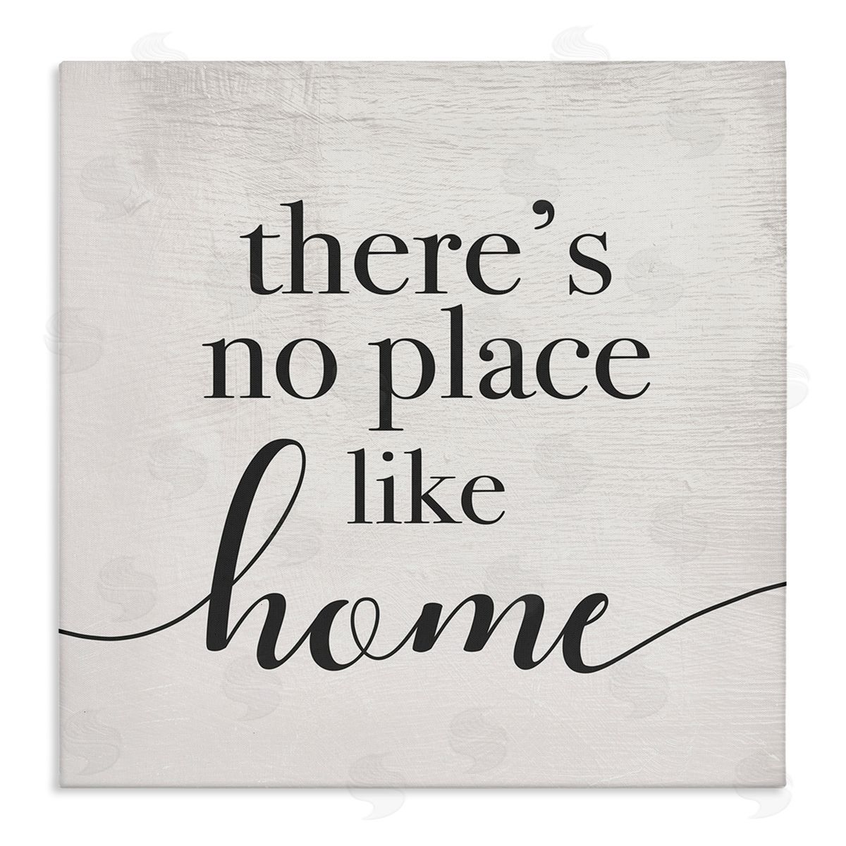 Stupell Studio No Place Like Home Phrase Rustic Farmhouse Pattern Stretched Canvas Wall Art Print