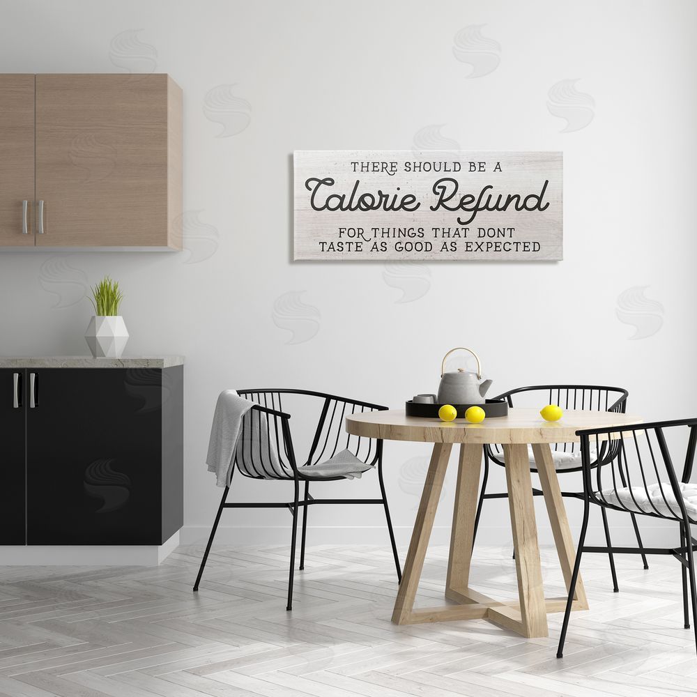 Stupell Studio Calorie Refund Don't Taste Good Funny Kitchen Phrase