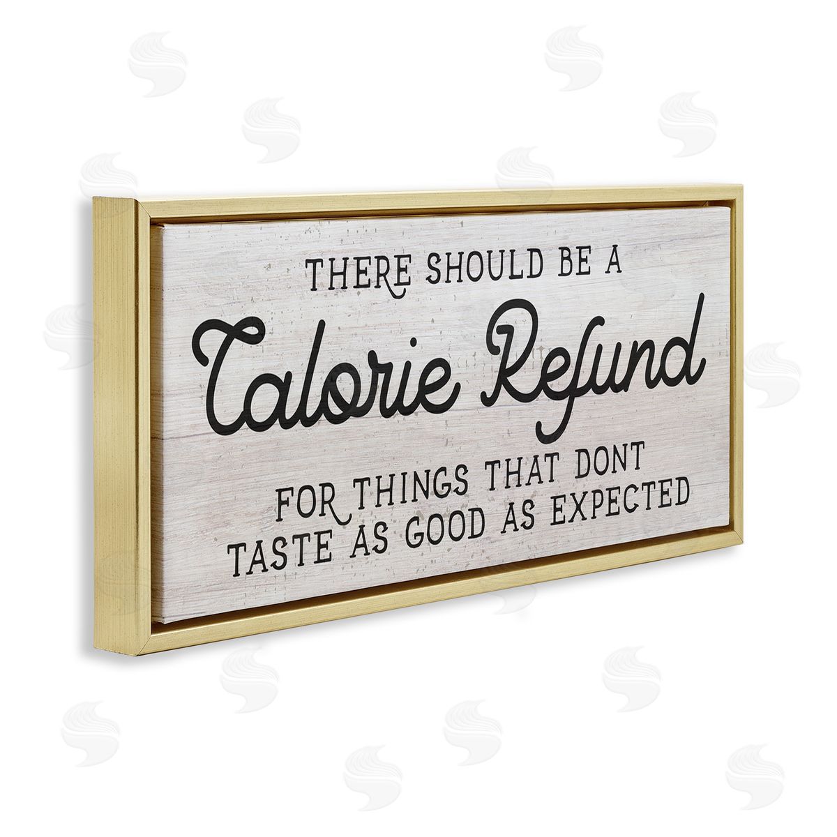 Stupell Studio Calorie Refund Don't Taste Good Funny Kitchen Phrase