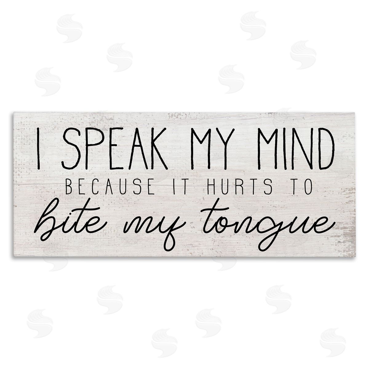 Stupell Studio Hurts to Bite My Tongue Funny Phrase