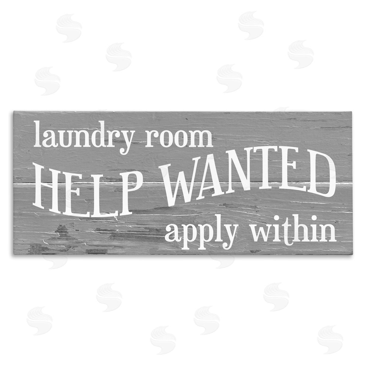 Stupell Studio Help Wanted Laundry Room Rustic Sign Apply Within