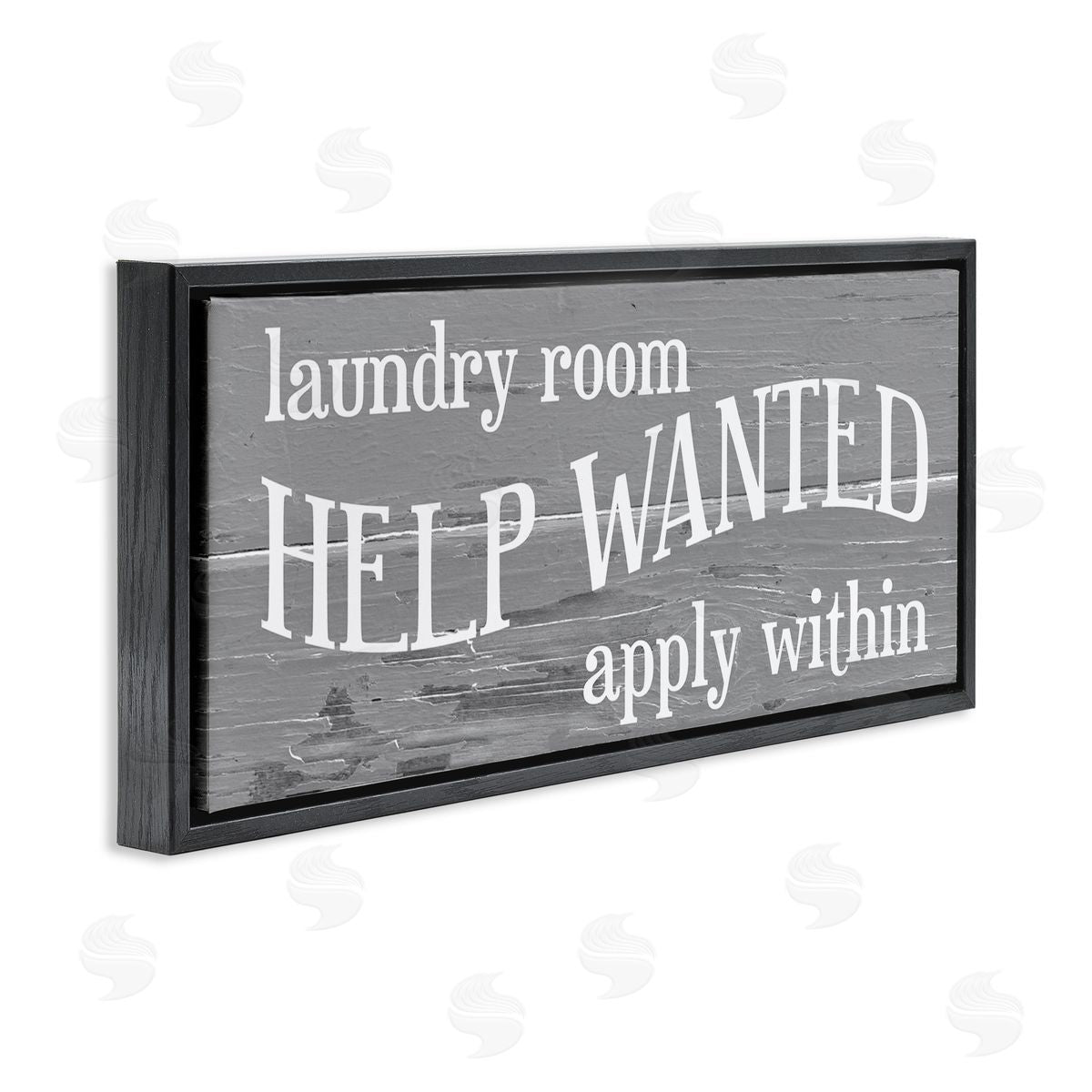 Stupell Studio Help Wanted Laundry Room Rustic Sign Apply Within