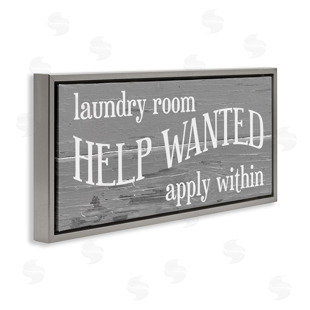 Stupell Studio Help Wanted Laundry Room Rustic Sign Apply Within
