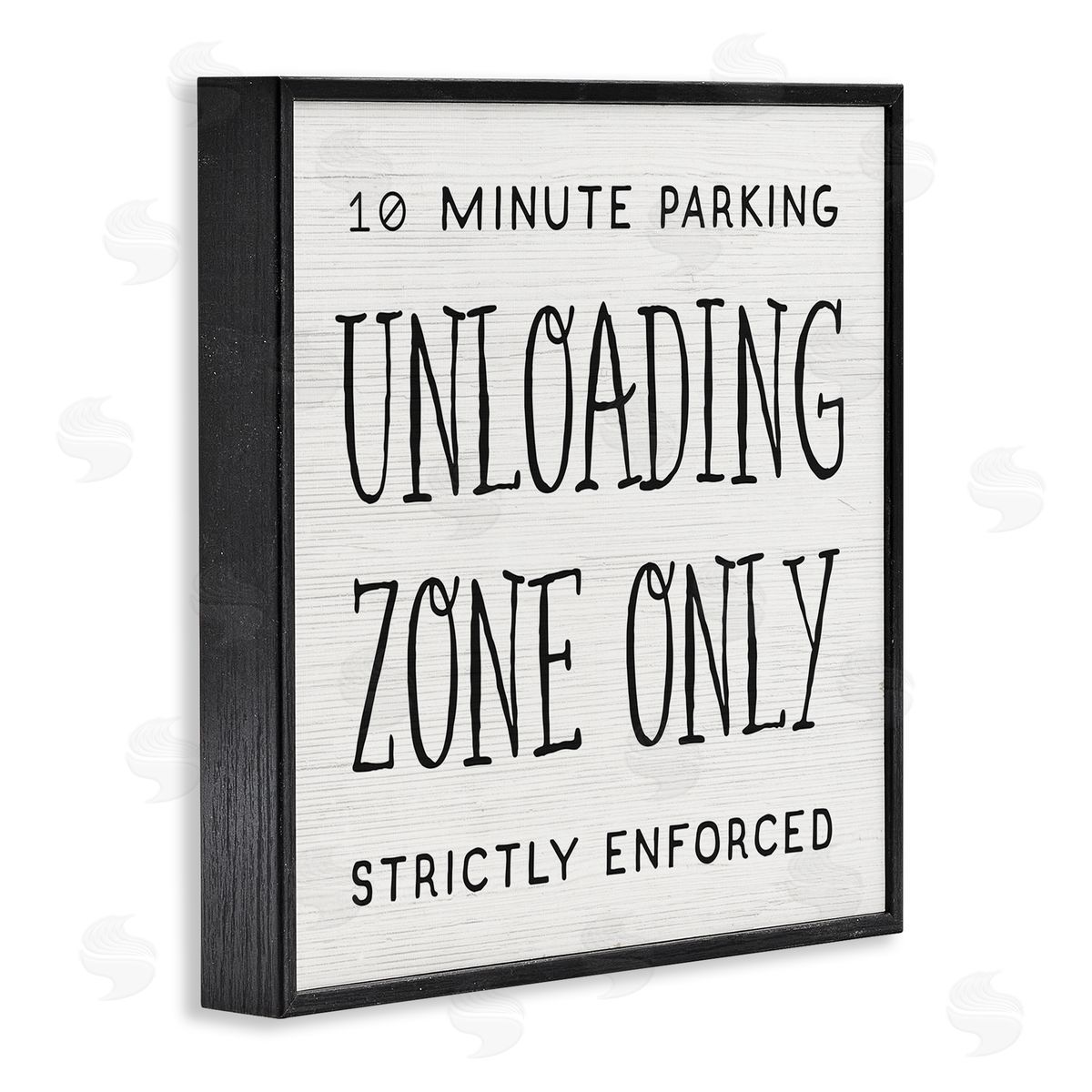 Stupell Studio 10 Minute Parking Funny Bathroom Phrase Unloading Zone Black Framed Glicee Wall Art Print