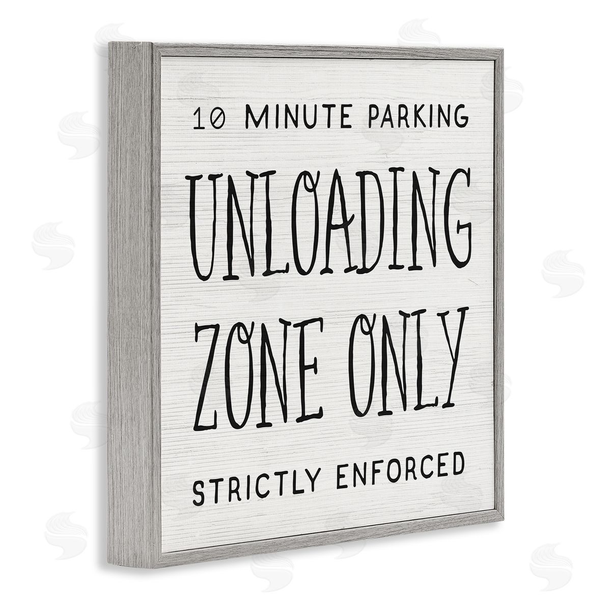Stupell Studio 10 Minute Parking Funny Bathroom Phrase Unloading Zone Gray Framed Glicee Wall Art Print
