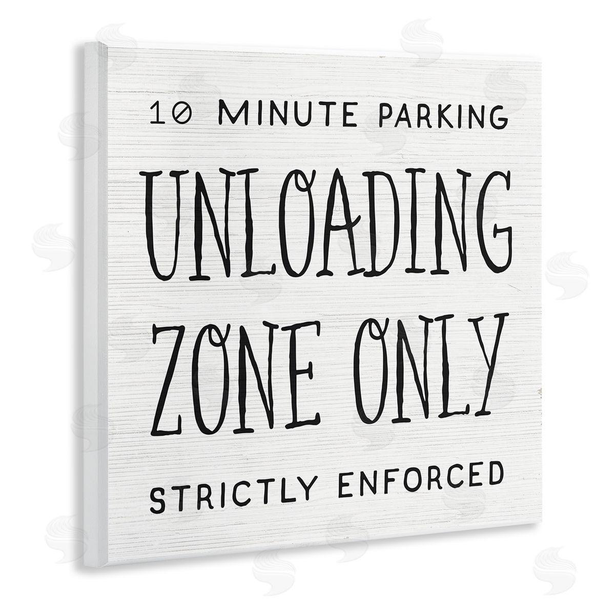Stupell Studio 10 Minute Parking Funny Bathroom Phrase Unloading Zone Wooden Wall Plaque Art Print