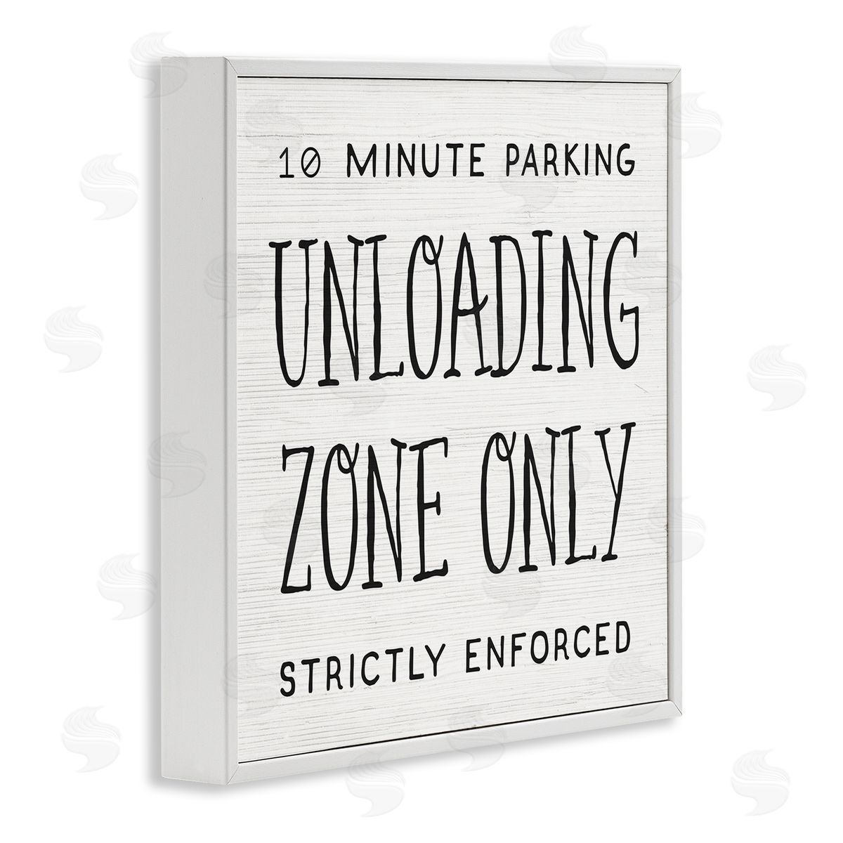 Stupell Studio 10 Minute Parking Funny Bathroom Phrase Unloading Zone White Framed Glicee Wall Art Print