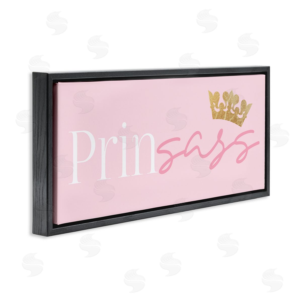 Stupell Studio Princess Sassy Girl Princess Pun Royal Crown Pink