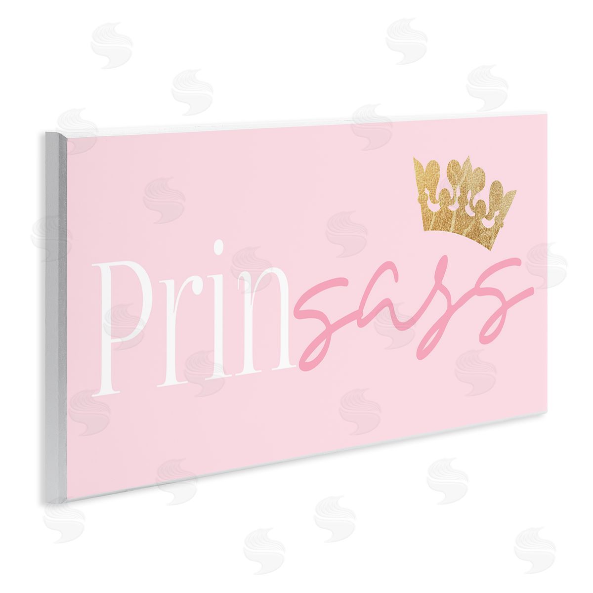Stupell Studio Princess Sassy Girl Princess Pun Royal Crown Pink