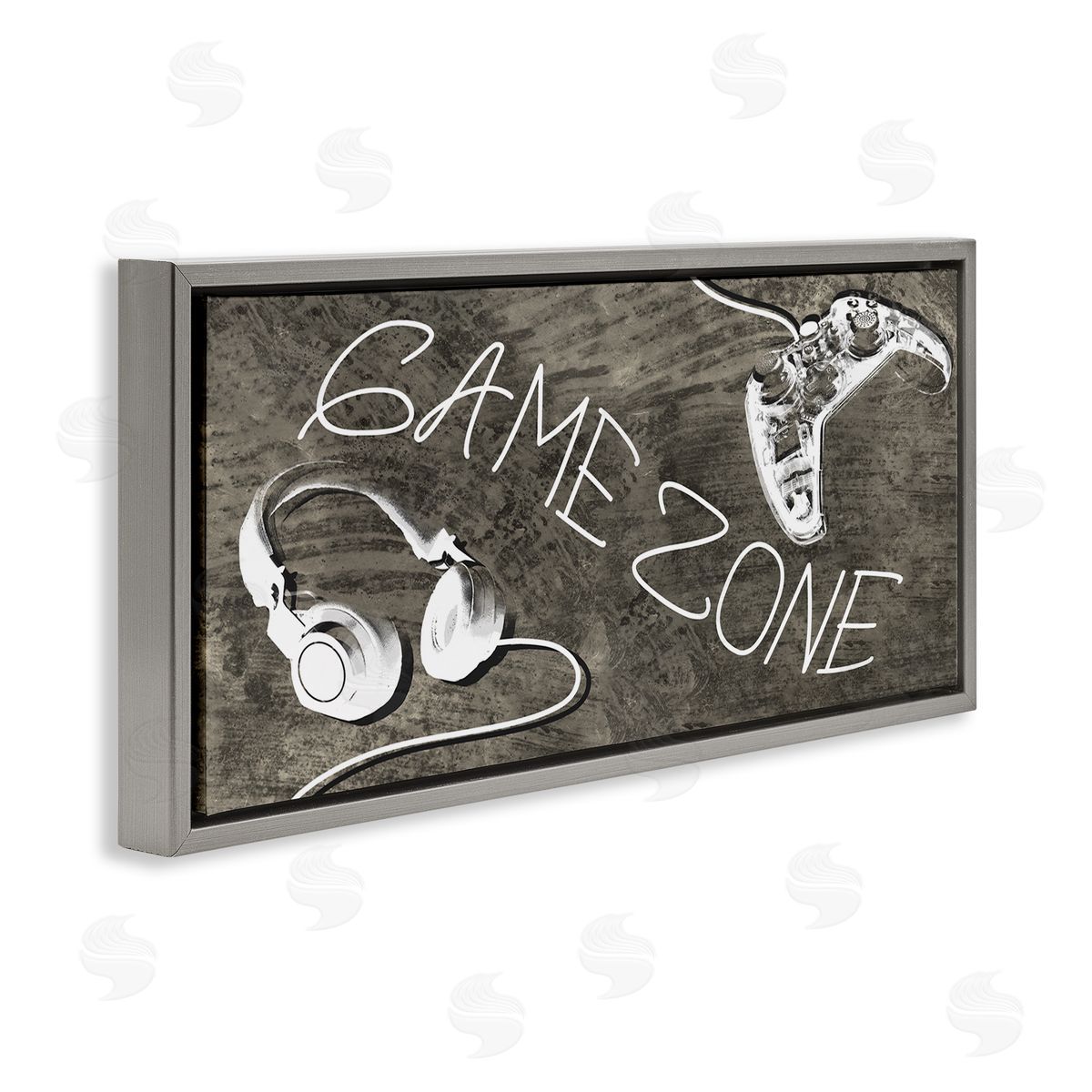 Stupell Studio Game Zone Phrase Music Headset Video Game Controller